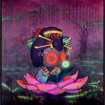 Tom Lewis, Artist, Firefly, Neon, Pink, Red, Lotus, Flower, Turner Art Perspective, Essex Chelmsford Art Gallery