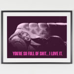 Mr Controversial Artist 'You're So Full Of Shit I Love It' Pink Unique Silkscreen on Paper - Marilyn Monroe