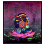 Tom Lewis, Artist, Firefly, Neon, Pink, Red, Lotus, Flower, Turner Art Perspective, Essex Chelmsford Art Gallery