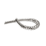 wearable sculpture - spiral necklace in 100% recycled silver by jewellery artist Ute Decker