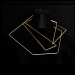 architectural jewellery – articulation statement necklace - in 18 kt Fairtrade Gold by architectural jewellery artist Ute Decker