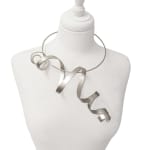 Calligraphy Neck Sculpture - 100% reprocessed silver by contemporary jewelry artist Ute Decker