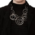 Sculptural necklace – spirals - in 100% recycled silver – sculptural jewelry by artist Ute Decker - contemporary hommage to Alexander Calder