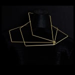 architectural jewellery – articulation statement necklace - in 18 kt Fairtrade Gold by architectural jewellery artist Ute Decker