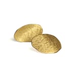 minimalist earrings by artist jeweller ute decker in 18 Kt Fairtrade Gold. Showing at Goldsmiths' Fair 2021