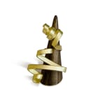 sculptural ring – calligraphy - in 18 kt Fairtrade Gold - sculptural jewelry by artist Ute Decker