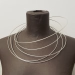 Tribal necklace – dancing tribal - in recycled silver by modern tribal jewelry artist Ute Decker