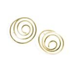 Sculptural earrings – infinity spiral - in 18 kt Fairtrade Gold – sculptural jewellery by artist Ute Decker