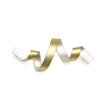 sculptural brooch – rolling waves at dawn - in recycled silver and 18 kt gold - sculptural jewellery by artist Ute Decker