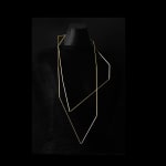 architectural jewellery – articulation statement necklace - in 18 kt Fairtrade Gold by architectural art jeweller Ute Decker
