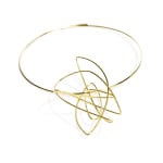 Contemporary necklace – chaos - in 18 kt Fairtrade Gold by contemporary jewellery artist Ute Decker