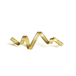 sculptural brooch by contemporary jewellery artist Ute Decker in Fairtrade Gold