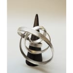 Sculptural statement ring – curling crest of a wave large – 100% recycled silver by contemporary jewellery artist Ute Decker
