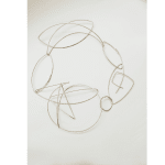 Geometric statement necklace – geometric poetry #2 - in 100% recycled silver by geometric jewellery artist Ute Decker