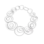 Sculptural necklace – spirals - in 100% recycled silver – sculptural jewelry by artist Ute Decker - contemporary hommage to Alexander Calder