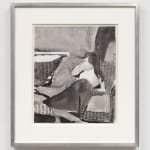 a drawing of a woman lying down