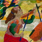 detail of abstracted needle point