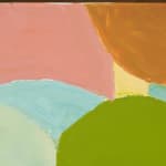 detail of abstract shape painting