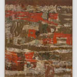 brown gestural abstract painting