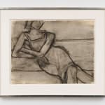 drawing of a woman reclining on a sofa