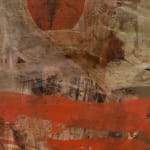 detail of brown gestural abstract painting