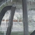 detail of gestural abstract painting