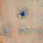 detail of peach toned abstract painting