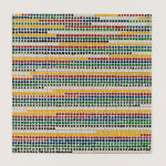an abstract painting with multiple dots