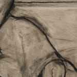 detail of drawing of a woman reclining on a sofa