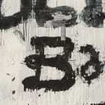 detail of believe barber text in ink
