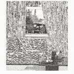 Jonas Wood, Pattern couch Interior with Mar Vista View, 2020