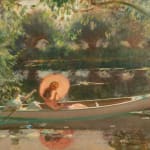 Alfred Munnings, The Pink Parasol - Study - September Afternoon, 1938