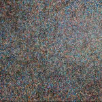 Abstract painting consisting of small marks covering the entire visual field