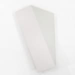 Tridimensional painting of a white rhomboid prism with a triangular side