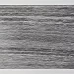 Graphite on paper black and gray drawing of lines moving horizontally.