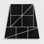 A trapezoidal painting on masonite