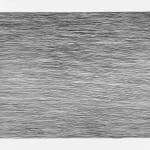 Graphite on paper drawing of horizontal lines
