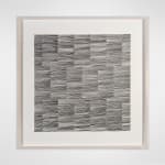 Graphite on paper drawing of horizontal lines forming overlapping rectangles.
