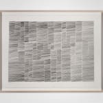 Minimalist graphite drawing on paper consisting of many lines in a grid-like structure