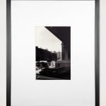 Framed Black and white photograph of Marilyn Monroe and Arthur Miller driving under a bridge in a Thunderbird convertible