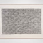 Minimalist graphite drawing on paper consisting of many lines in a grid-like structure