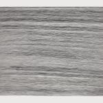 Graphite on paper black and gray drawing of lines moving horizontally.