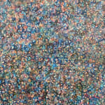 Detail of Abstract painting consisting of small marks covering the entire visual field