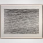Minimalist graphite drawing on paper consisting of many lines in a grid-like structure
