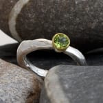 Marsha Drew, Rockpool Rustic Ring with Tanzanite in 18k gold setting