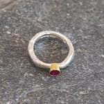 Marsha Drew, Rockpool Rustic Ring with 18ct Gold and Ruby