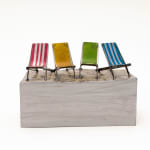 Kerry Whittle, Four Deckchairs on a Block