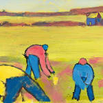 Elaine Turnbull, Daffodil Pickers by Degibna Chapel