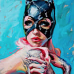 Chris Guest, Mask on Blue, 2021
