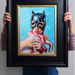 Chris Guest, Mask on Blue, 2021
